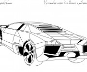 Coloriage Lamborghini vectoriel