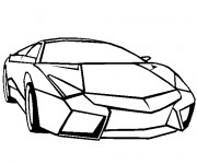 Coloriage Lamborghini Veneno Extérieur
