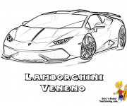 Coloriage Lamborghini Veneno La puissante