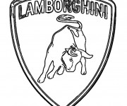 Coloriage Logo de La maison de Voiture Lamborghini