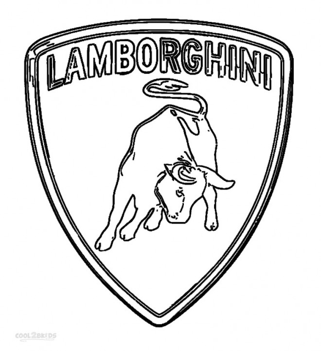 Coloriage Logo de La maison de Voiture Lamborghini