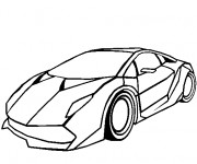 Coloriage Modèle Lamborghini simple