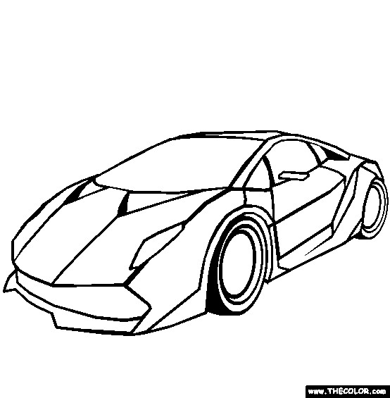 Coloriage et dessins gratuits Modèle Lamborghini simple à imprimer