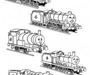 Coloriage Des Locomotives souriantes