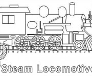 Coloriage Illustrations Locomotive à vapeur