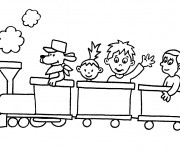 Coloriage et dessins gratuit Les petits amis du rail à imprimer