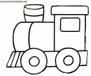 Coloriage Locomotive à vapeur facile