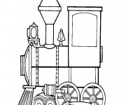 Coloriage Locomotive de train à vapeur