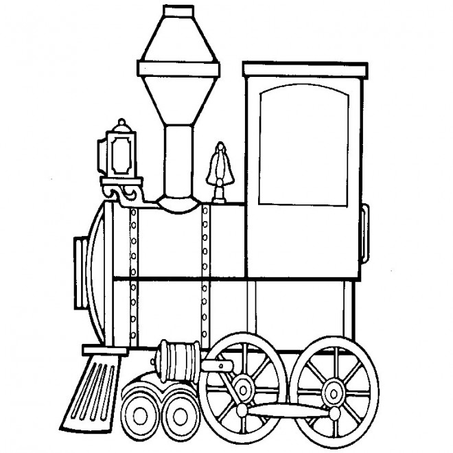Coloriage Locomotive de train à vapeur dessin gratuit à imprimer