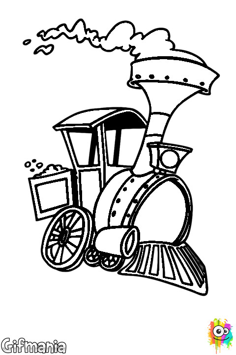 Coloriage et dessins gratuits Locomotive dessin animé à imprimer