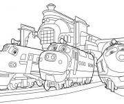 Coloriage Locomotive dessin animé Français