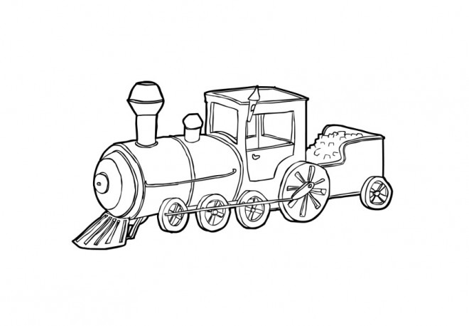 Coloriage et dessins gratuits Locomotive et Wagon maternelle à imprimer