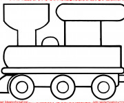 Coloriage Locomotive facile