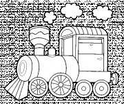Coloriage Locomotive machine à vapeur