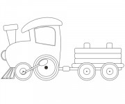 Coloriage et dessins gratuit Locomotive simple à imprimer
