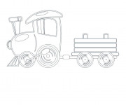 Coloriage Locomotive stylisé magique