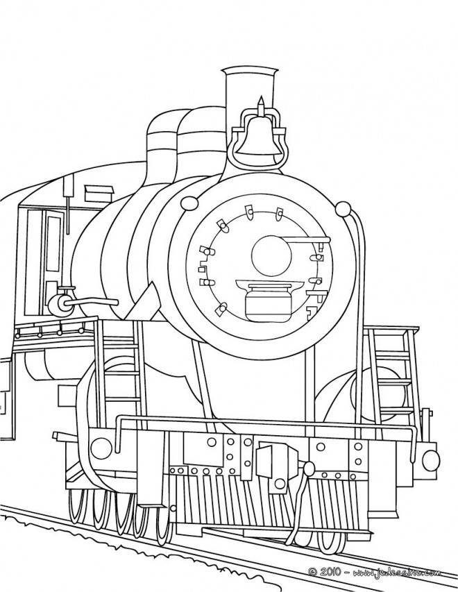Coloriage et dessins gratuits Locomotive vue de face à imprimer