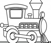 Coloriage Petite Locomotive simple