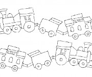 Coloriage Train et wagon en ligne