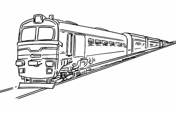 Coloriage Train TGV dessin gratuit à imprimer
