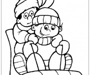 Coloriage Luge en ligne