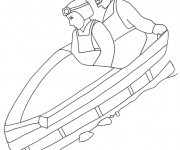 Coloriage Luge pro au crayon