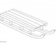 Coloriage Luge simple