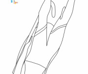 Coloriage Luge sport olympique couleur