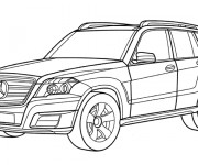 Coloriage Automobile Mercedes 4 × 4