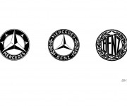 Coloriage Les différents Logos de Mercedes