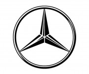 Coloriage Logo de la maison des voitures Mercedes Benz