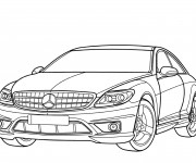 Coloriage Mercedes amg couleur