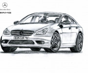 Coloriage Mercedes AMG stylisé