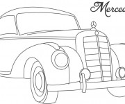 Coloriage Mercedes ancien à colorier