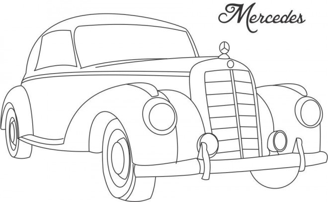Coloriage et dessins gratuits Mercedes ancien à colorier à imprimer