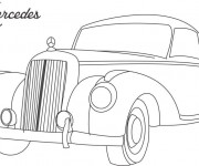 Coloriage Mercedes classique modèle 1983