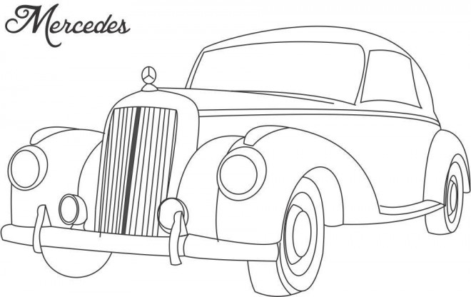 Coloriage et dessins gratuits Mercedes classique modèle 1983 à imprimer