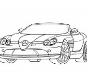 Coloriage et dessins gratuit Mercedes décapotable à imprimer