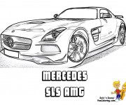 Coloriage Mercedes SLS AMG réaliste