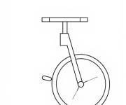 Coloriage Design de monocycle simple