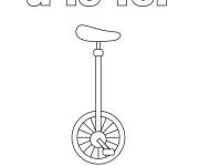 Coloriage Fiche p&eacute;dagogique monocycle