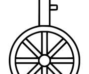 Coloriage Image d'un Monocycle vectoriel
