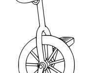 Coloriage Mod&egrave;le de monocycle