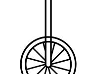 Coloriage Mod&egrave;le de monocycle simplifi&eacute;