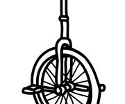Coloriage et dessins gratuit monocycle &agrave; une seule roue à imprimer