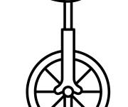 Coloriage Monocycle en sketch