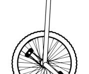 Coloriage monocycle facile
