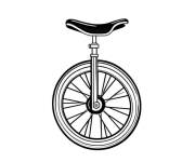 Coloriage et dessins gratuit monocycle simple en sketch à imprimer