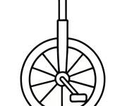 Coloriage et dessins gratuit monocycle simplifi&eacute; à imprimer
