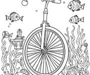 Coloriage monocycle sous la mer